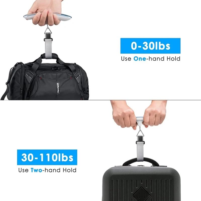 Kofferwaage Gepäckwaage Analog für Reisekoffer Digitale Waage 50KG / 110 lb Hängewaage Digitalwaage Fischwaage