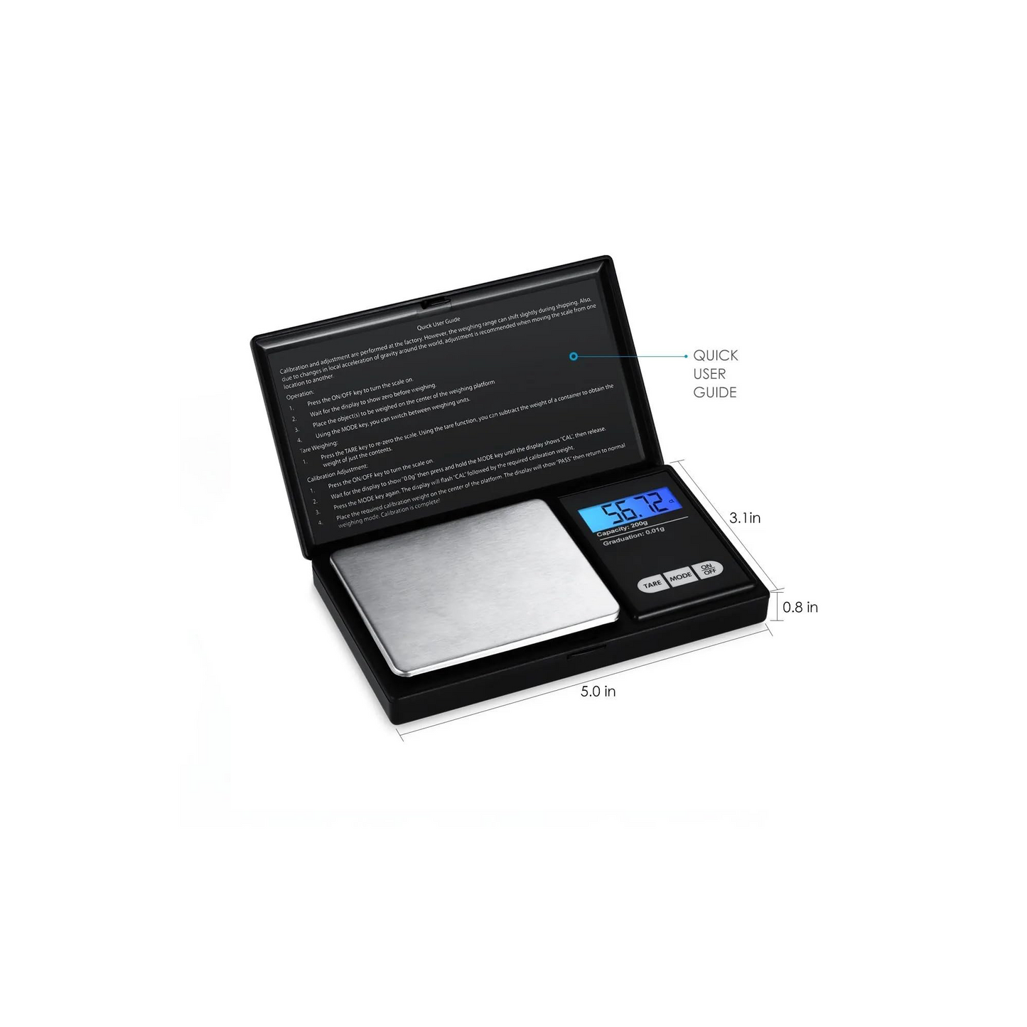 Digitale Feinwaage 300 g / 0,01 g – Präzision im Taschenformat