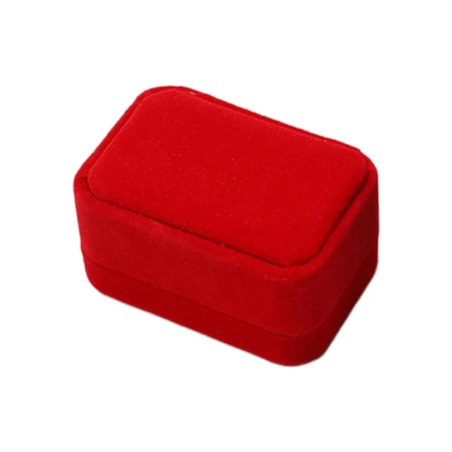 Edle Doppel-Ringbox aus Samt – Rot
