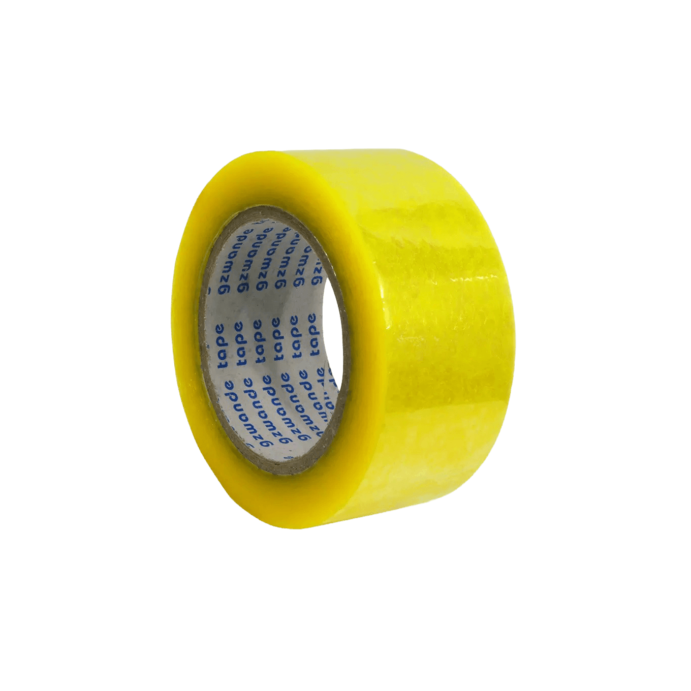 Eine Rolle transparentes, leicht gelbliches Paketklebeband