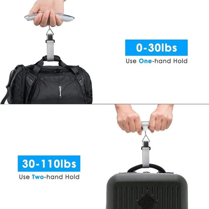 Kofferwaage Gepäckwaage Analog für Reisekoffer Digitale  Waage  50KG / 110 lb Hängewaage Digitalwaage Fischwaage