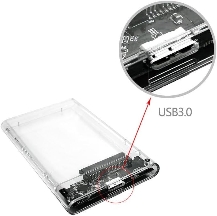 Festplattengehäuse 2,5 Zoll für SATA-SSD und HDD, USB 3.0 – Ansicht 3