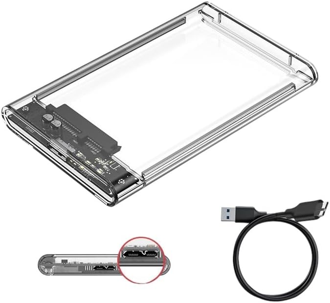 Festplattengehäuse 2,5 Zoll für SATA-SSD und HDD, USB 3.0 – Ansicht 5