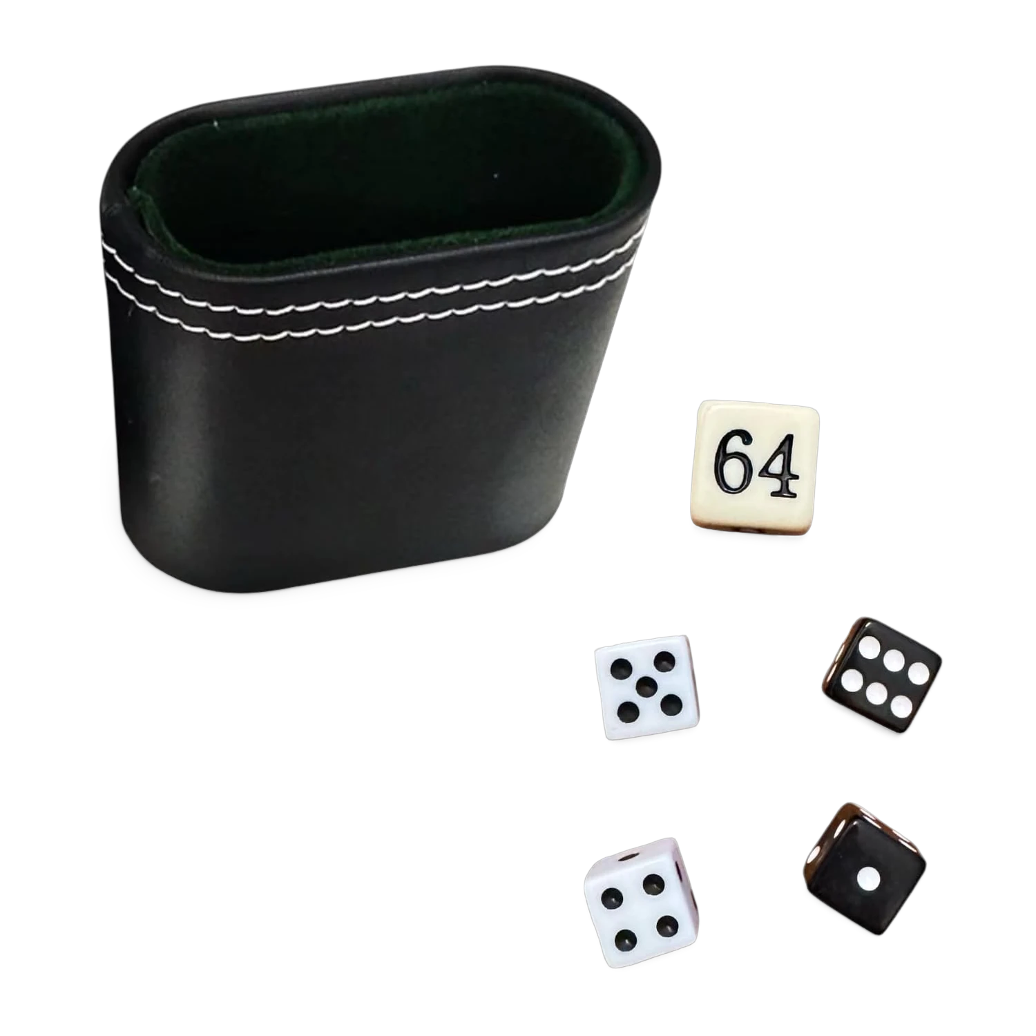 Backgammon-Würfelset mit Dopplerwürfel, optional mit Würfelbecher