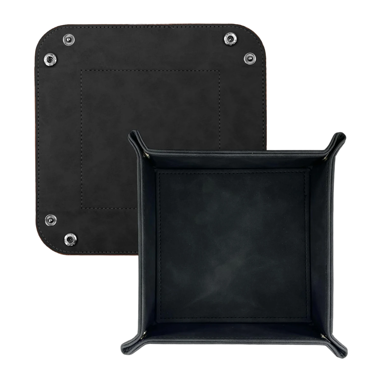 Faltbarer Taschenleerer und Würfelbrett, 16 × 16 × 4 cm – Ansicht 2