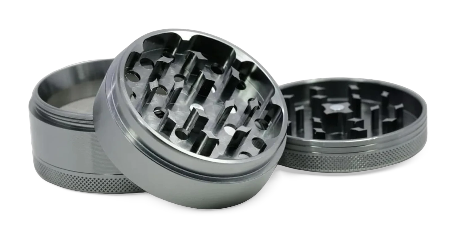 Kräuter- und Gewürzmühle (Grinder) Ø 50 mm, 4-teilig, Aluminium – Ansicht 3