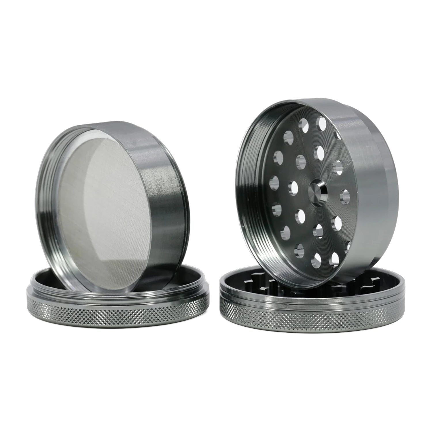 Kräuter- und Gewürzmühle (Grinder) Ø 50 mm, 4-teilig, Aluminium – Ansicht 4
