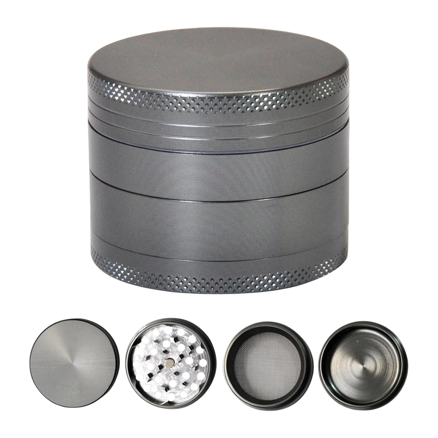 Kräuter- und Gewürzmühle (Grinder) Ø 50 mm, 4-teilig, Aluminium – Ansicht 5