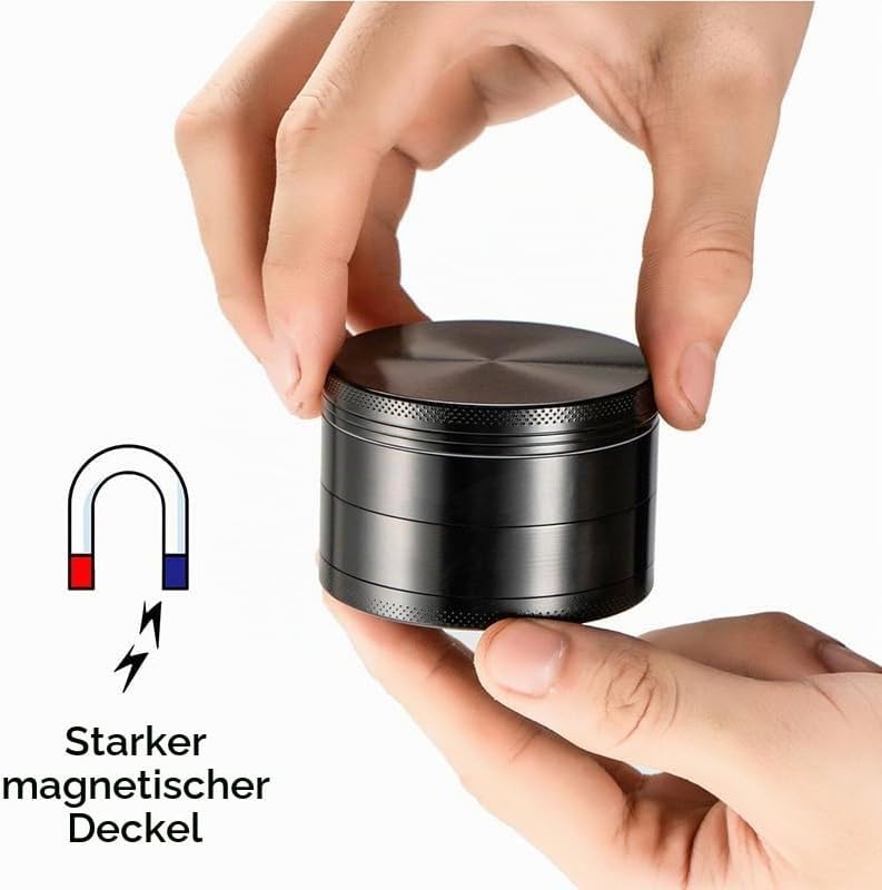 Kräuter- und Gewürzmühle (Grinder) Ø 50 mm, 4-teilig, Aluminium – Ansicht 9