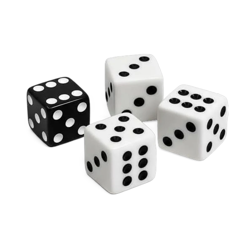 Mini-Backgammon-Würfel 9 mm aus Acryl in Metalldose – Ansicht 6