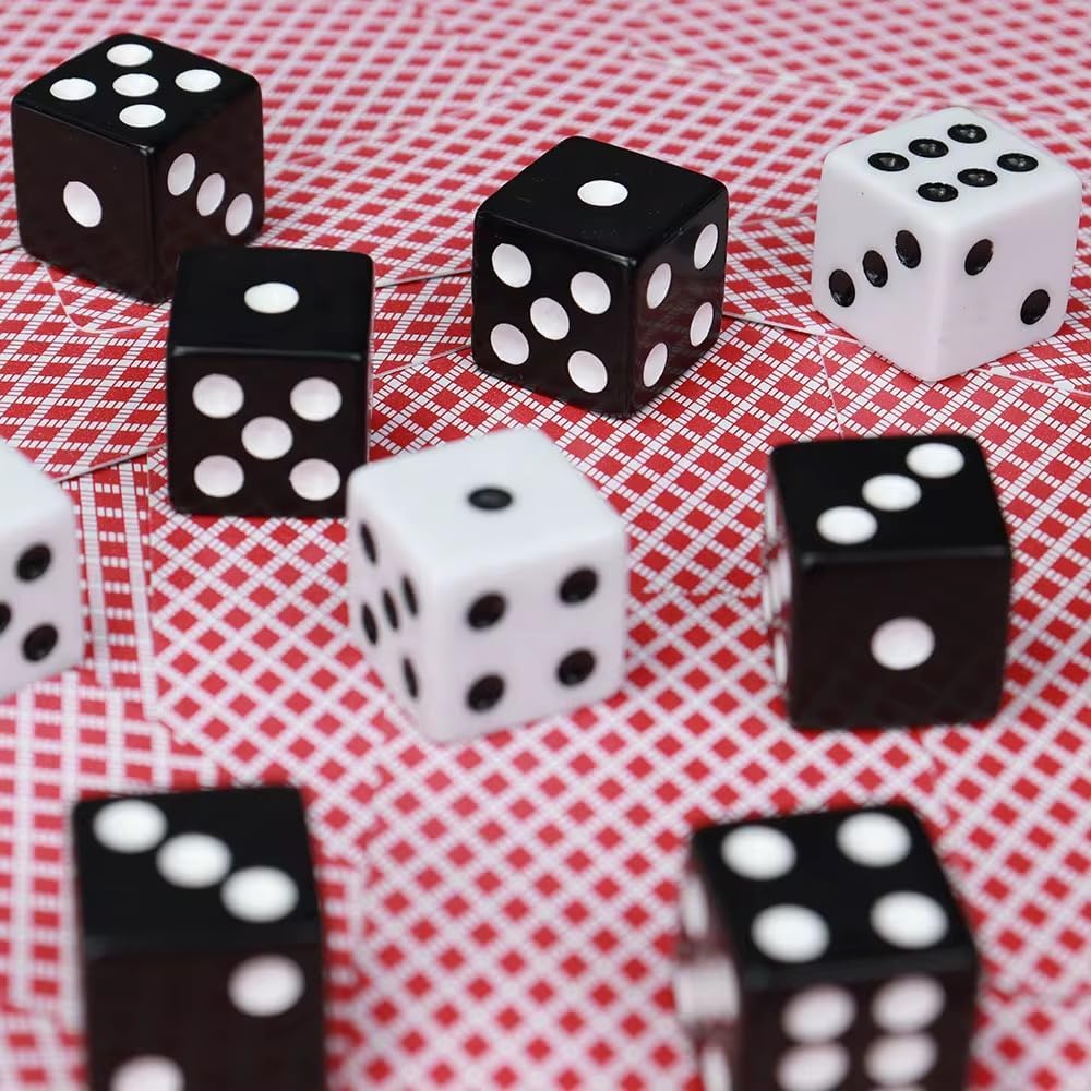 Mini-Backgammon-Würfel 9 mm aus Acryl in Metalldose – Ansicht 8