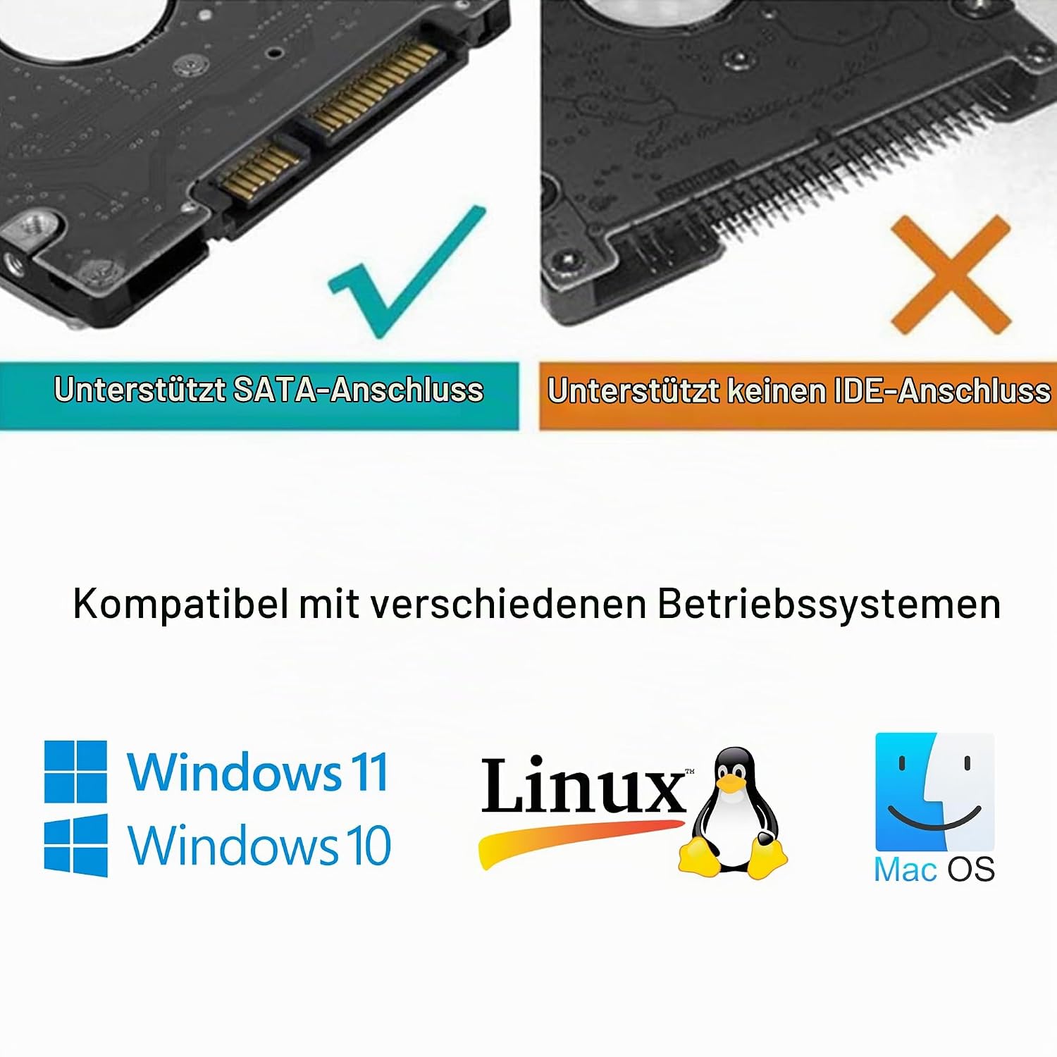 USB-C-auf-SATA-Adapter für 2,5-Zoll-SSD und -HDD – Ansicht 4